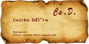 Csirke Dóra névjegykártya